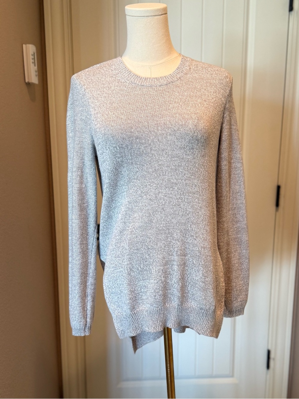 BCBG Light Gray Crewneck Sweater - Picture 1 of 6
